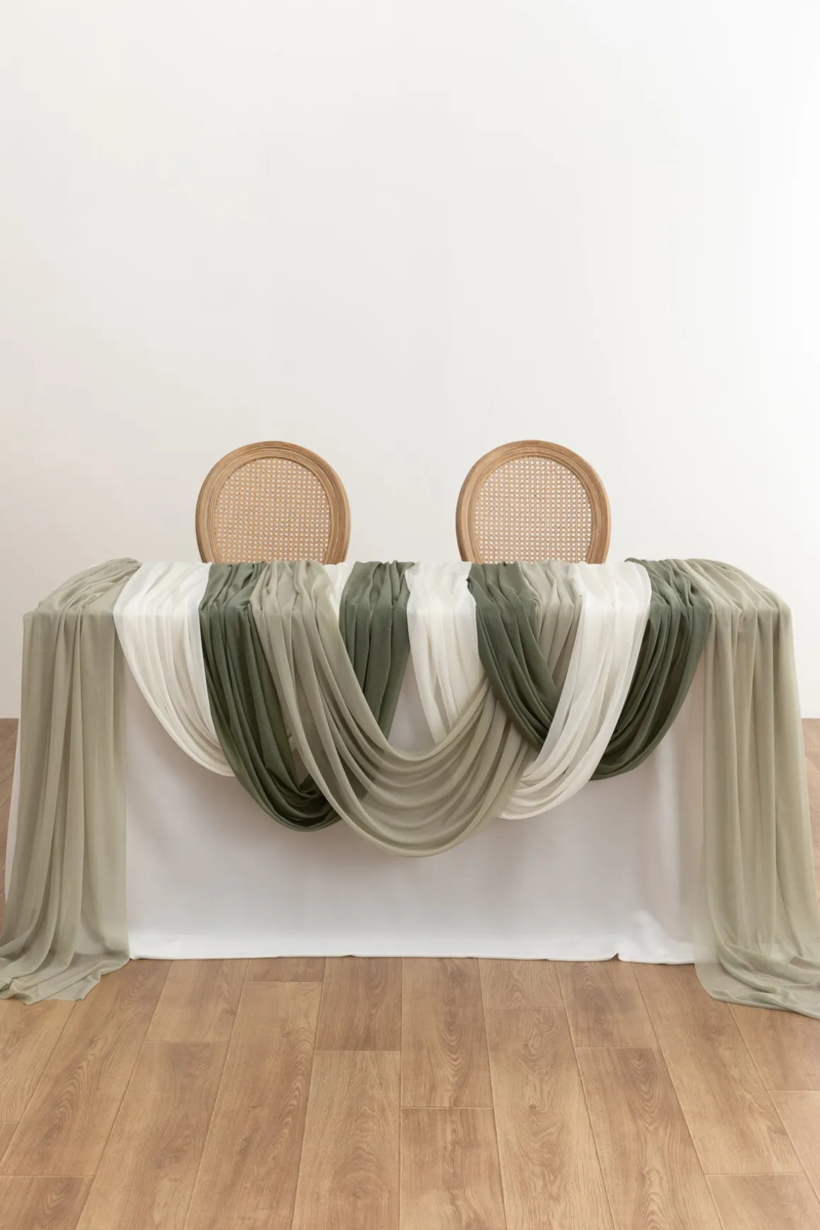 Sheer Wedding Arch Draping 30" w x 20ft - Ombre Colors