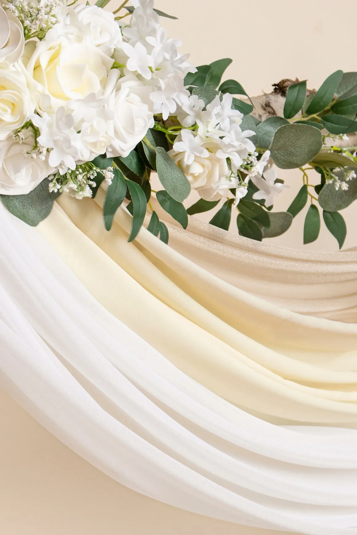 Sheer Wedding Arch Draping 30" w x 20ft - Ombre Colors