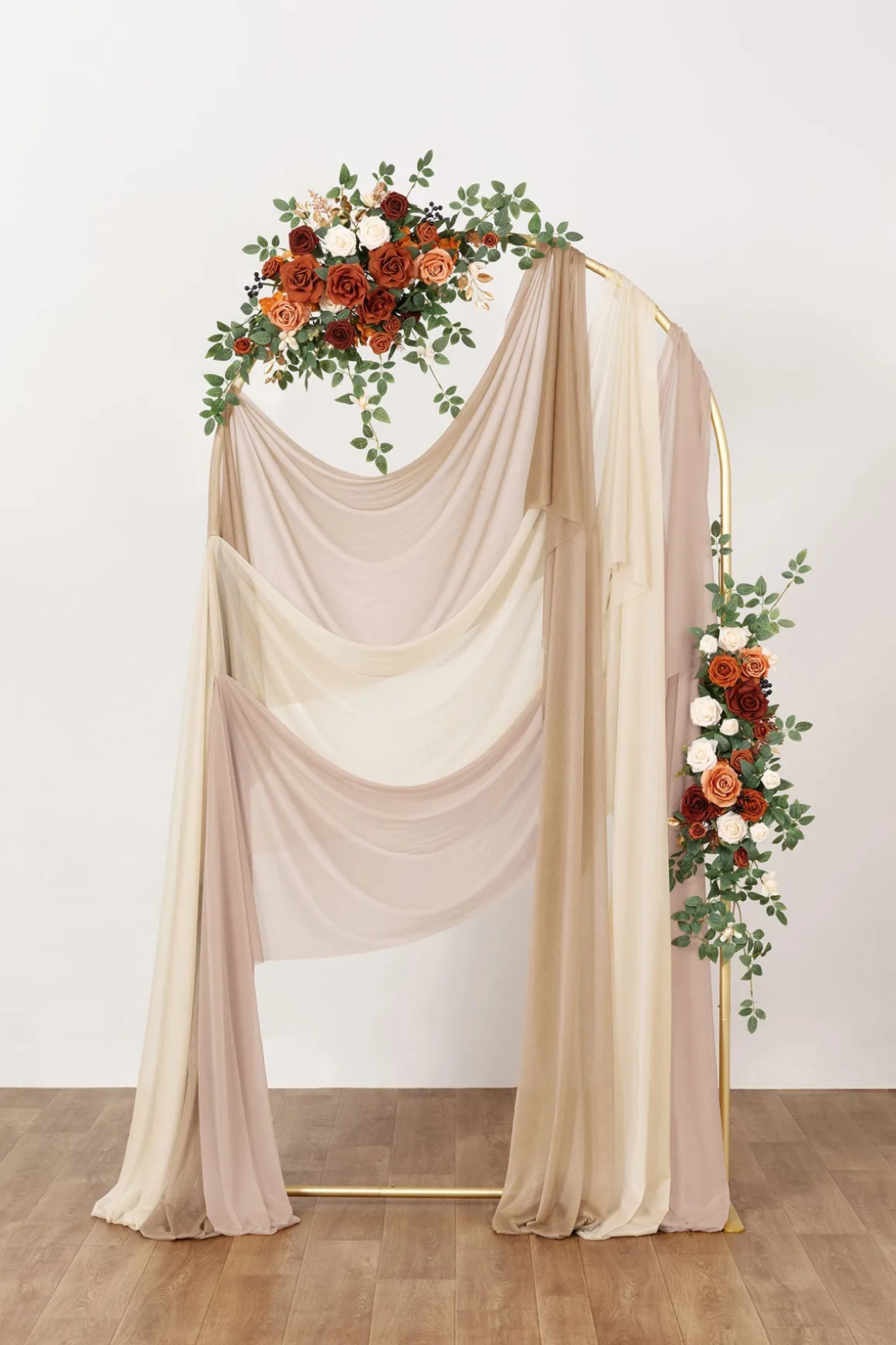Sheer Wedding Arch Draping 30" w x 20ft - Ombre Colors