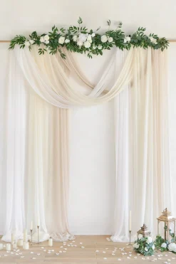 Sheer Wedding Arch Draping 30