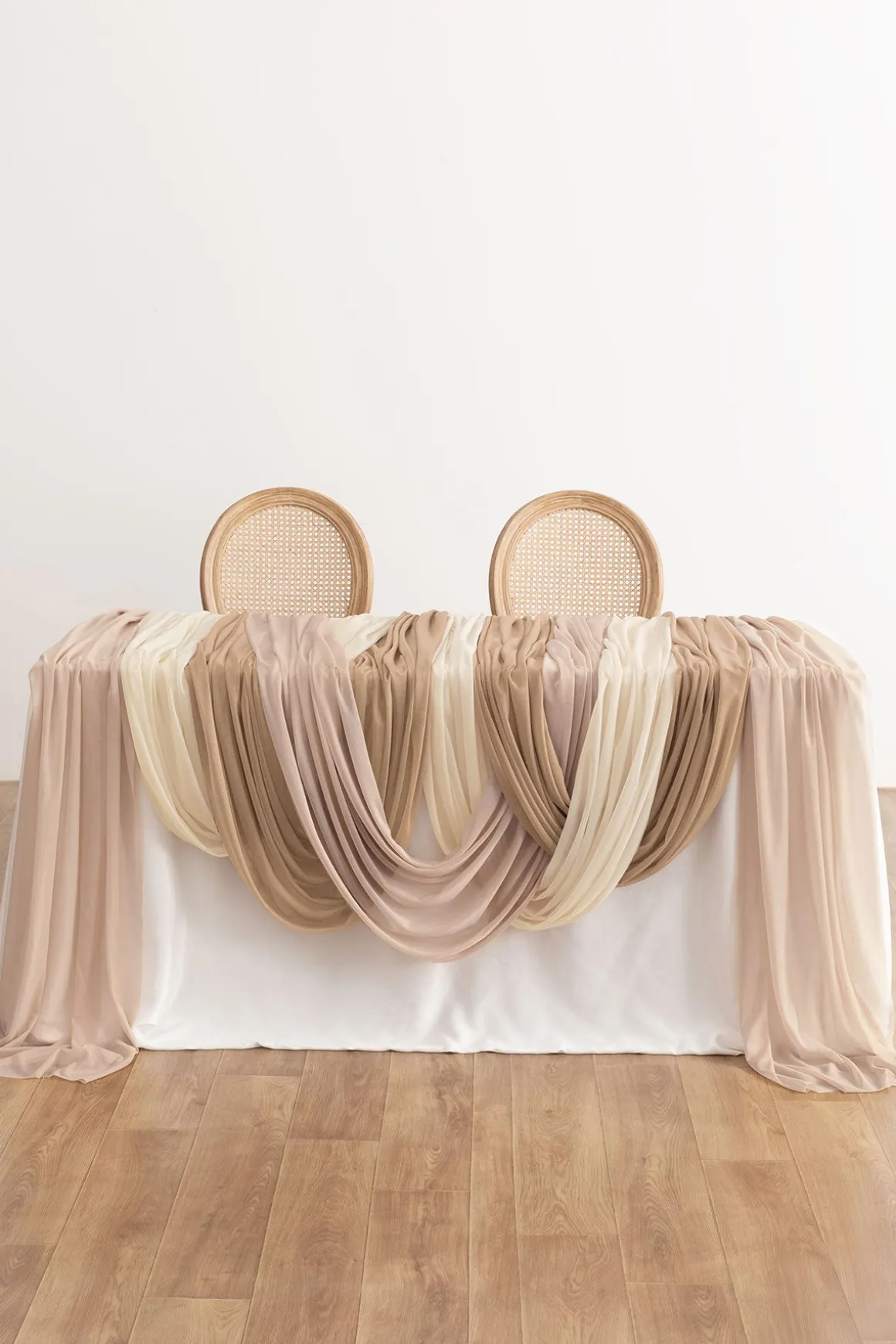 Sheer Wedding Arch Draping 30" w x 20ft - Ombre Colors
