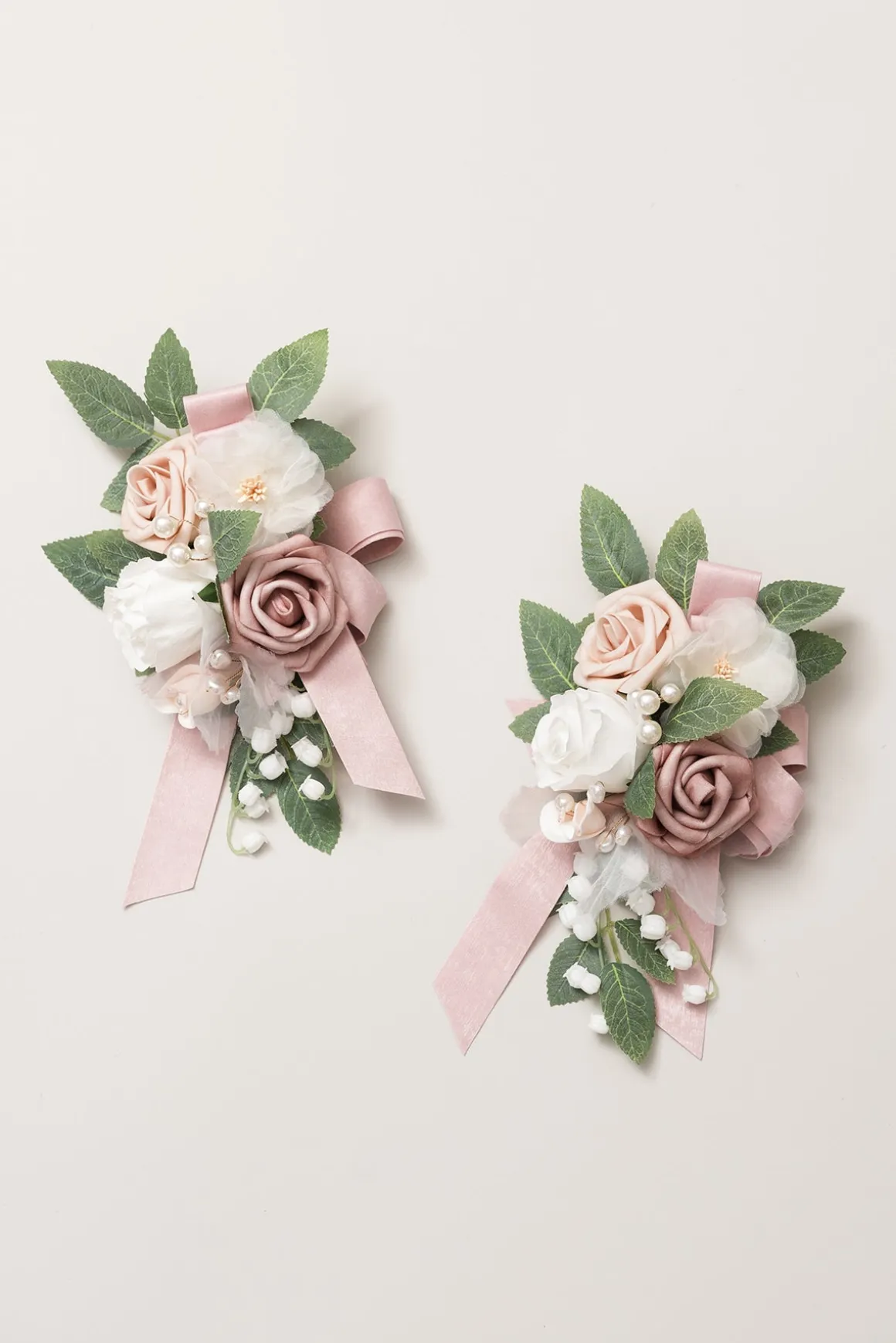 Shoulder Corsages in Dusty Rose & Cream | Clearance