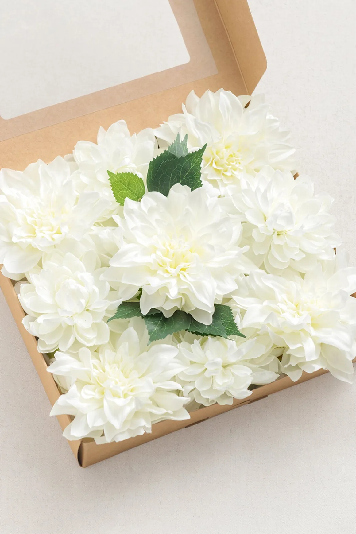 5.5" Silk Semi-Cactus Dahlia & 4.5" Silk Waterlily Dahlia with Stem