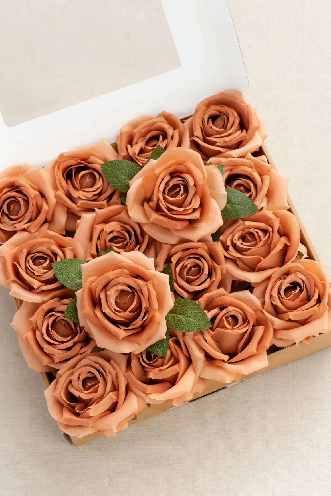 3.5" Silk Vendela Rose with Stem - Burnt Orange