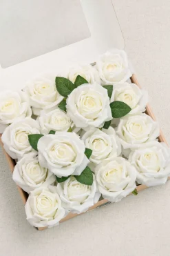 3.5" Silk Vendela Rose with Stem - Ivory | Clearance