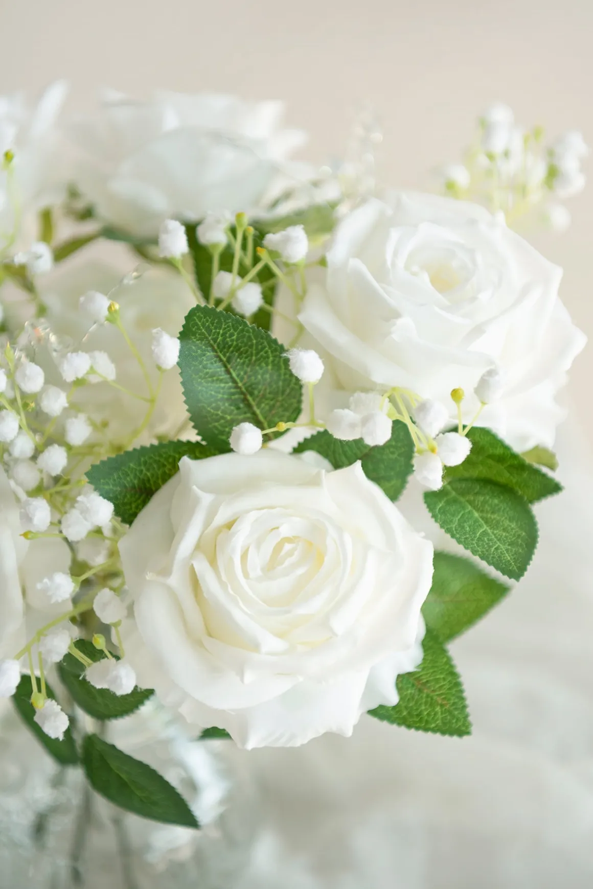 3.5" Silk Vendela Rose with Stem - Ivory | Clearance
