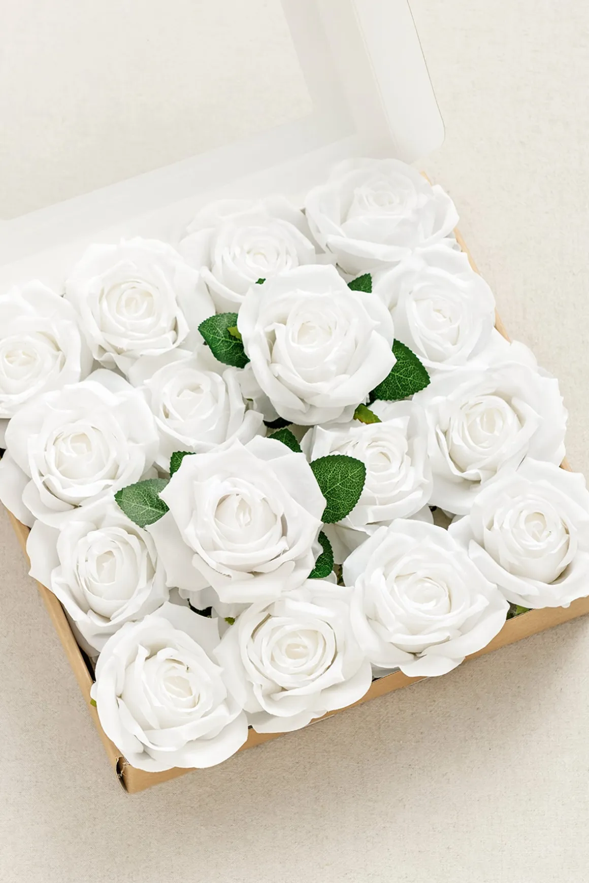 3.5" Silk Vendela Rose with Stem - White