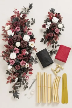 Single Arch Decor Pack in Moody Burgundy & Black | Clearance