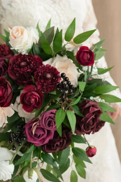 Small Cascade Bridal Bouquet in Romantic Marsala