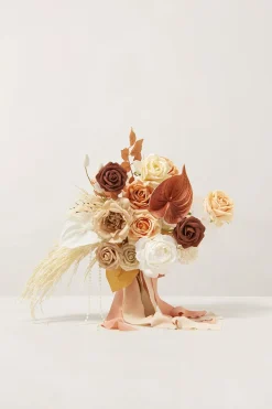 Small Cascade Bridal Bouquet in Rust & Sepia | Clearance