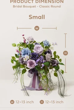 Small Free-Form Bridal Bouquet in Ethereal Purple Dream | Clearance
