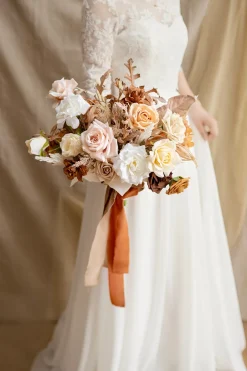 Small Free-Form Bridal Bouquet in Rust & Sepia | Clearance