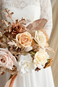 Small Free-Form Bridal Bouquet in Rust & Sepia | Clearance