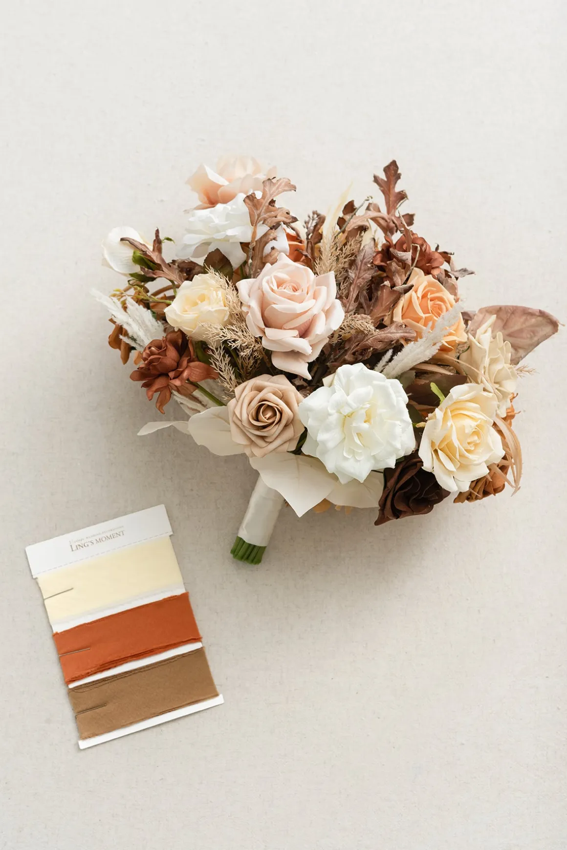 Small Free-Form Bridal Bouquet in Rust & Sepia | Clearance