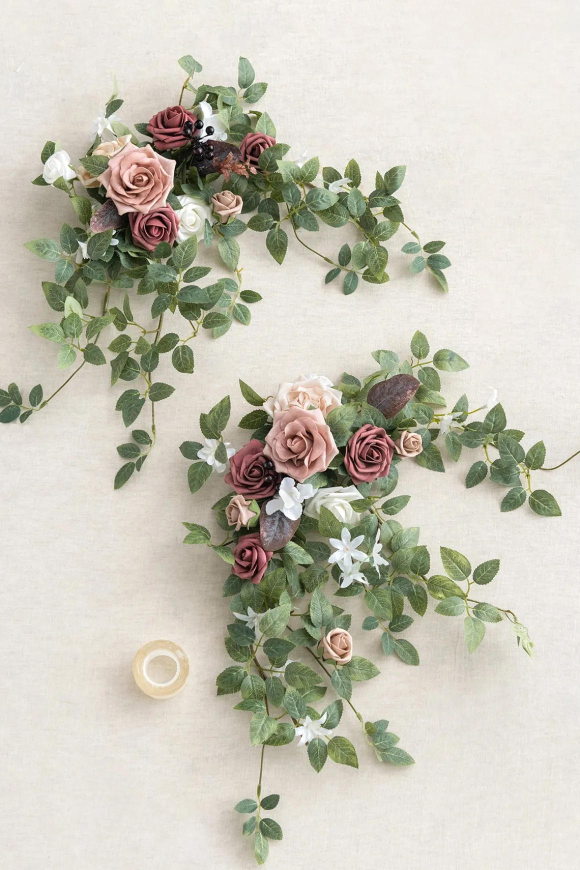 Sweetheart Table Floral Swags in Dusty Rose & Mauve