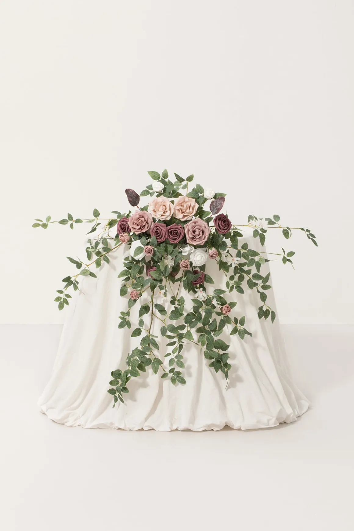 Sweetheart Table Floral Swags in Dusty Rose & Mauve