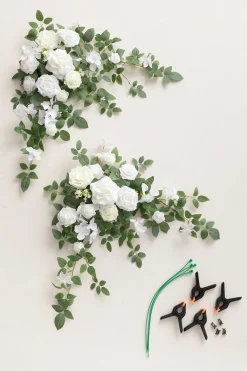 Sweetheart Table Floral Swags in White & Sage