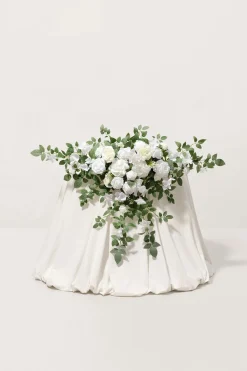 Sweetheart Table Floral Swags in White & Sage