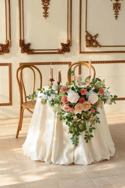 Sweetheart Table Floral Swags in Garden Blush