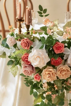 Sweetheart Table Floral Swags in Garden Blush