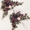 Sweetheart Table Floral Swags in Plum Velvet Wedding | Clearance
