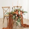 Sweetheart Table Floral Swags in Sunset Terracotta