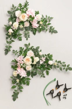Sweetheart Table Floral Swags in Powder Pink & Cream | Clearance