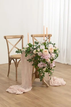 Sweetheart Table Floral Swags in Powder Pink & Cream | Clearance