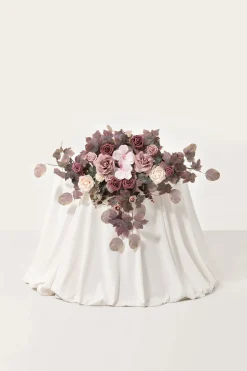Sweetheart Table Floral Swags in Flowing Mauve Romance