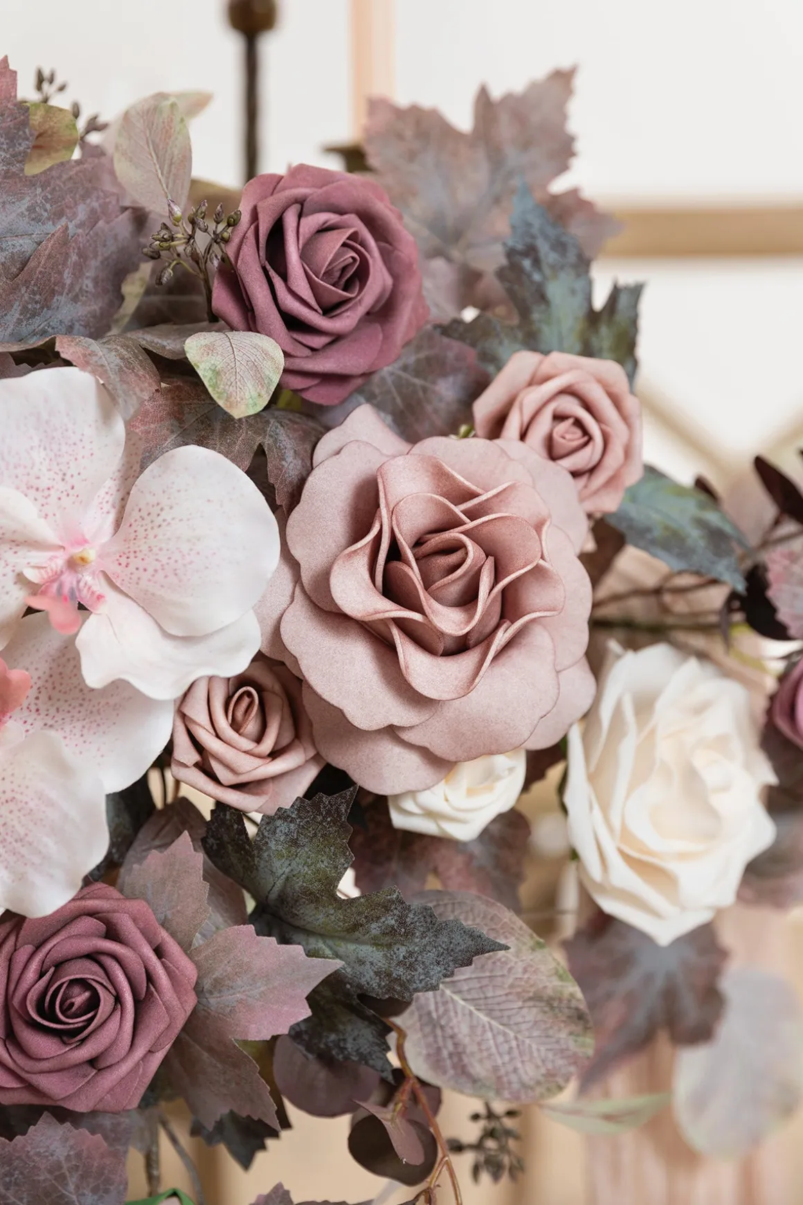 Sweetheart Table Floral Swags in Flowing Mauve Romance