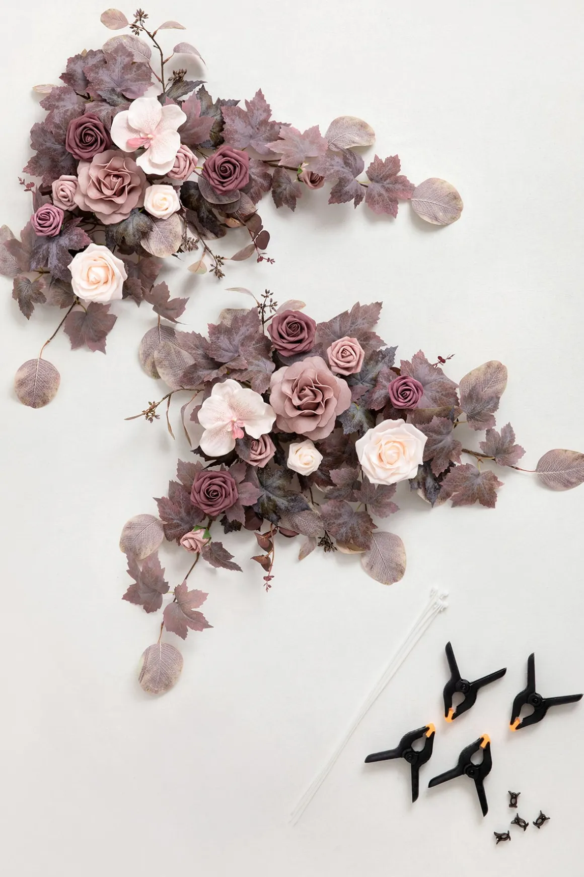 Sweetheart Table Floral Swags in Flowing Mauve Romance
