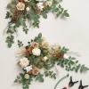 Sweetheart Table Floral Swags in Earth Brown & Tawny Beige