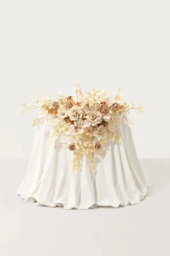 Sweetheart Table Floral Swags in Tawny Beige & Sand Beige