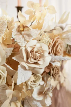 Sweetheart Table Floral Swags in Tawny Beige & Sand Beige