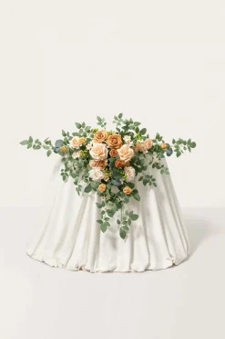 Sweetheart Table Floral Swags in Sunny Peach & Apricot (Set of 2) | Clearance