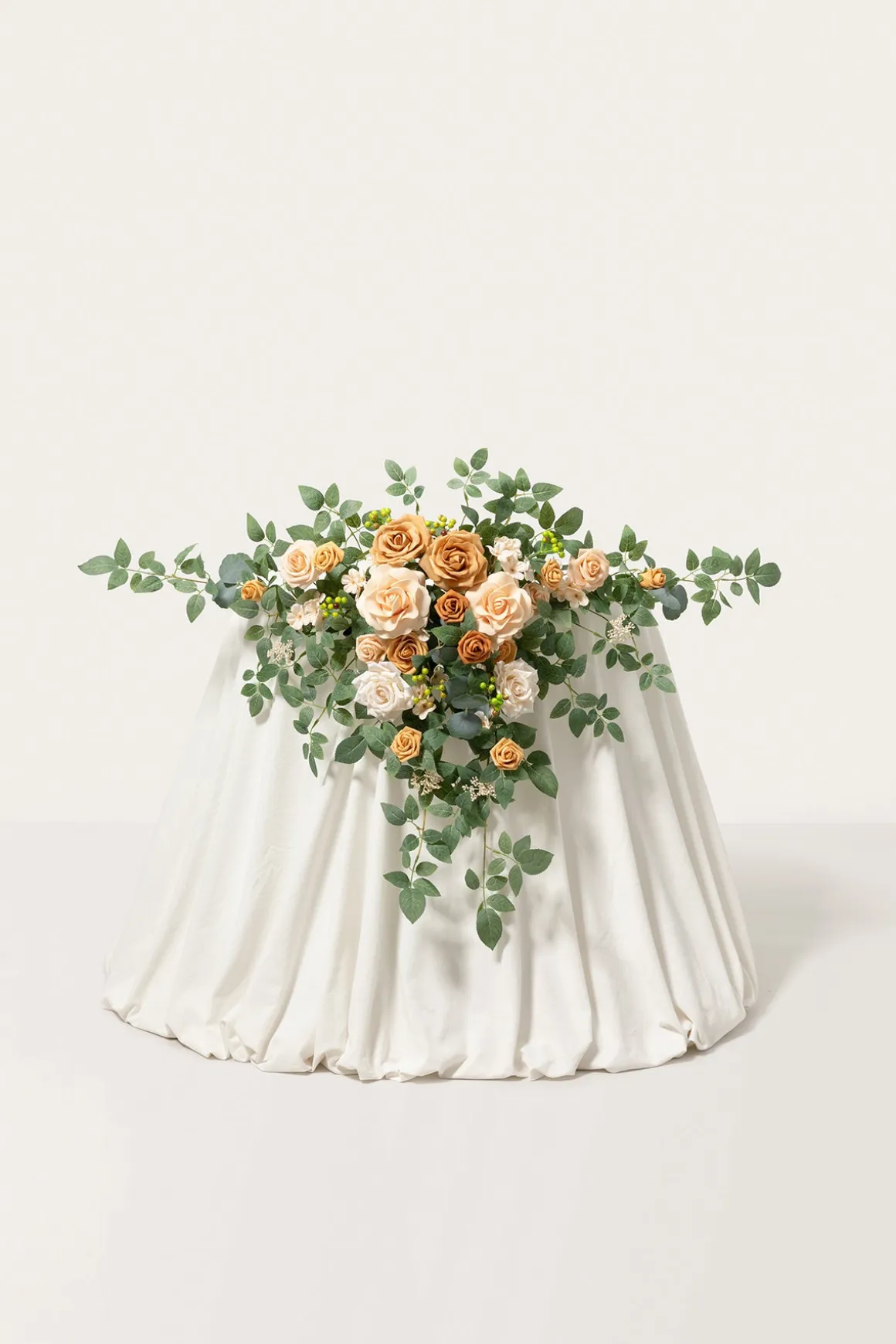 Sweetheart Table Floral Swags in Sunny Peach & Apricot (Set of 2) | Clearance