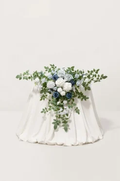 Sweetheart Table Floral Swags in Dusty Blue & Navy | Clearance