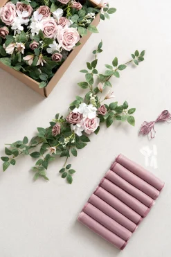 Wedding Aisle Chair Flower Decoration in Dusty Rose & Cream | Clearance