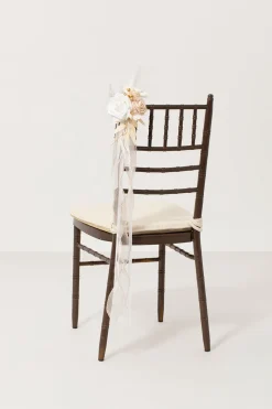 Wedding Aisle Decoration Pew Flowers in White & Beige | Clearance