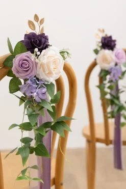 Wedding Aisle Decoration Pew Flowers in Lilac & Cream | Clearance