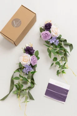 Wedding Aisle Decoration Pew Flowers in Lilac & Cream | Clearance