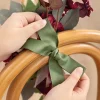 Wedding Aisle Decoration Pew Flowers in Black Baccara & Burgundy