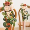 Wedding Aisle Decoration Pew Flowers in Burnt Orange & Cream | Clearance