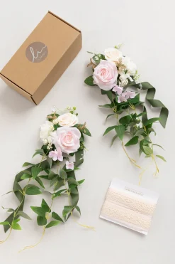Wedding Aisle Decoration Pew Flowers in Blush & Cream | Clearance