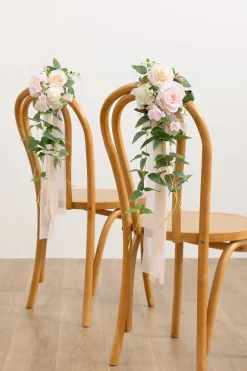Wedding Aisle Decoration Pew Flowers in Blush & Cream | Clearance