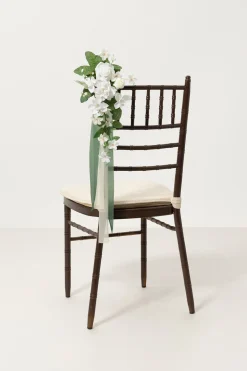 Wedding Aisle Decoration Pew Flowers in White & Sage - Gardenias (Set of 2) | Clearance