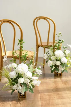 Wedding Aisle Runner Flower Arrangements in May Lily & Olive