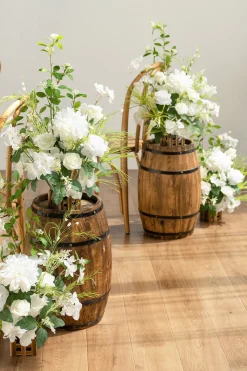 Wedding Aisle Runner Flower Arrangements in May Lily & Olive