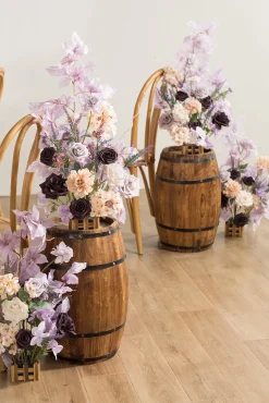 Wedding Aisle Runner Flower Arrangements in French Lavender & Plum | Clearance