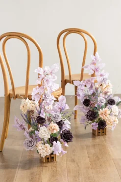 Wedding Aisle Runner Flower Arrangements in French Lavender & Plum | Clearance